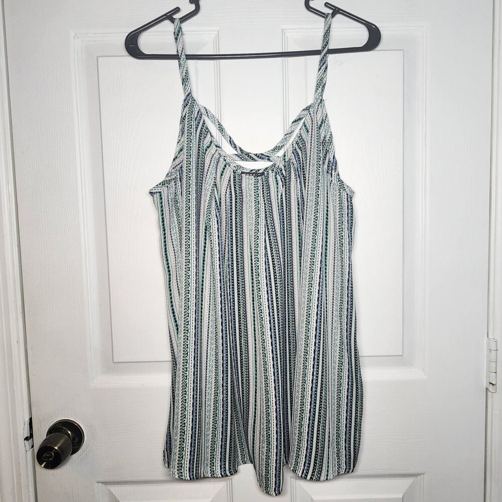 Torrid Striped Georgette Swing Cami/Tank - Size 2 (2X - 18W/20W)